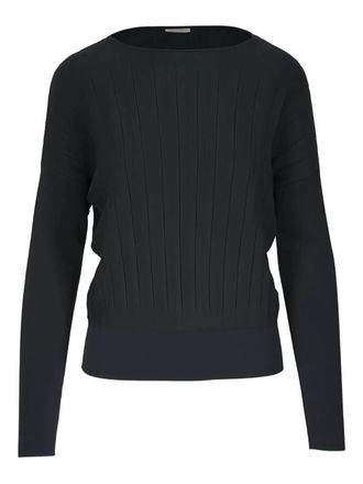 Agnona Geribbelde sweater - Zwart