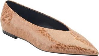Marc Fisher Casee Pointed Toe Flat in Natural at Nordstrom, Size 6.5