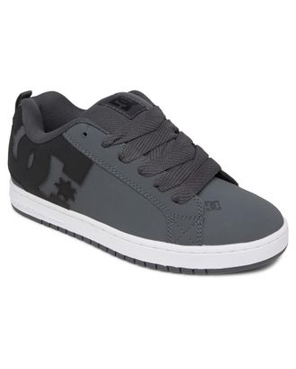 DC Sneaker DC SHOES Court Graffik, Herren, Gr. 10,5 (44), grau (dk grau, schwarz, wei&szlig;), 57.05% Leder, 28.2% Synthetikmaterial, 13.87% Polyester, 0.88% T