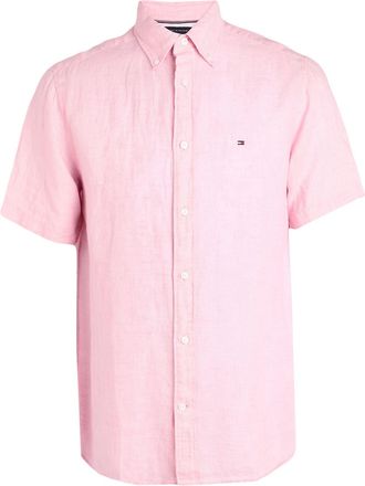 Light pink tommy hilfiger shirt sales