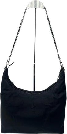 Gucci Pre-owned Shoulder Bag - Dames - Vintage Schoudertas - Zwart - ONE Size - Katoen - Vintage
