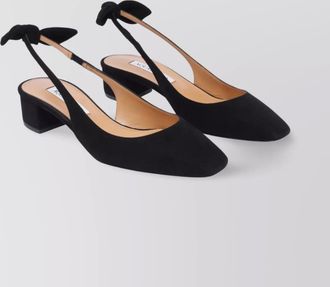Aquazzura bow detail suede sandals