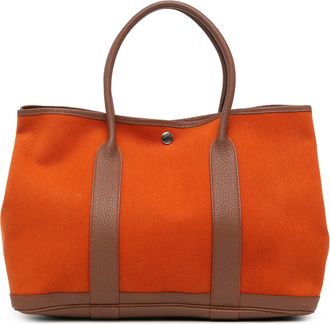Herm&egrave;s Burnt Orange Toile and Negonda Garden Party 36