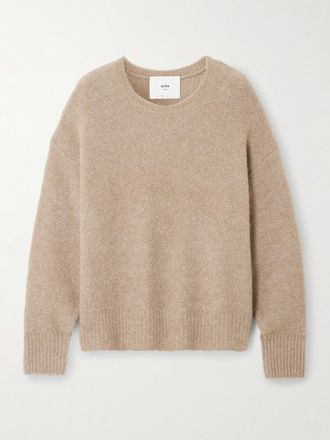 arch4 Pullover In Misto Cashmere Boucl&eacute; Iman - Marrone