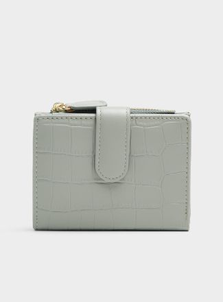 Simons Womens Bifold faux-croc wallet