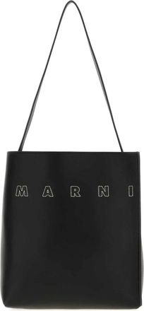 Marni Museo Small Leather Tote - Dames - Shoppers - Zwart - ONE Size - Leer - Tassen