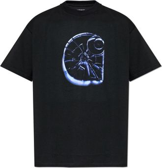 Carhartt Work in Progress Hombre, Camisetas, Negro, Talla: S