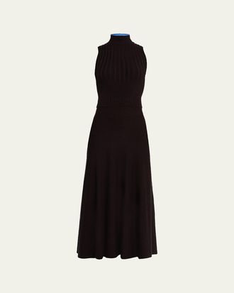 Proenza Schouler Ezme Stripe Compact Knit Midi Dress