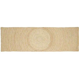 vidaXL Rug Natural and White 80 x 200 cm Jute vidaXL