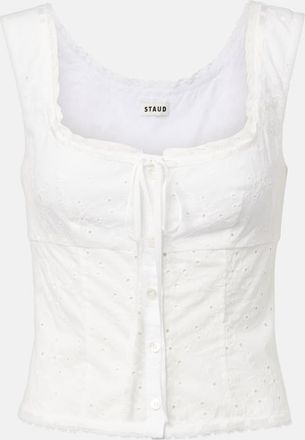 Staud Top Lou in cotone sangallo