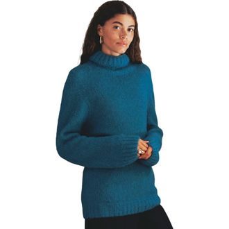 Celtic & Co. Alpaca Cott Slch Turtleneck Sweater in Deep Icelandic Blue at Nordstrom, Size X-Small