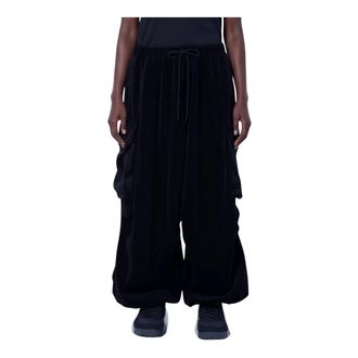 Yohji Yamamoto Pantaloni Cargo in Velluto a Coste - - Trousers - Donna - Nero - S