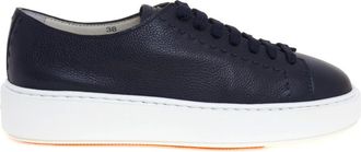 Santoni Leather Sneaker - female - Santoni - Sneakers - Blue - 5 UK - Shoes