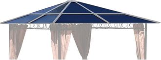 Quick-Star Quick-star - Ersatzdach F&uuml;r Hardtop Pavillon 3x3m Doppelstegplatten Polycarbonat Braun