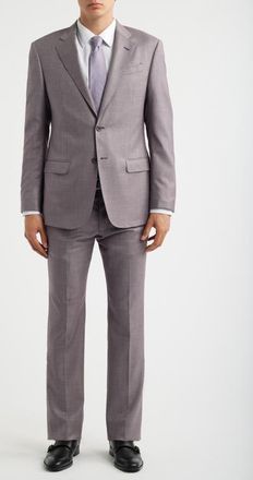 Emporio Armani Pale Purple Virgin Wool Suit in Dark Purple at Nordstrom, Size 56