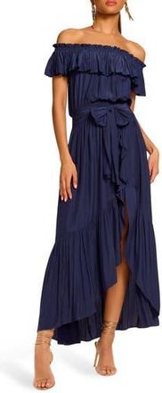 Ramy Brook Gloria Off-the-Shoulder Dress in Spring Navy at Nordstrom Rack, Size Medium