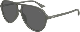 Puma PU0523S 004 Mens Sunglasses Green Size 58 - Free RX Lenses - Free RX Lenses