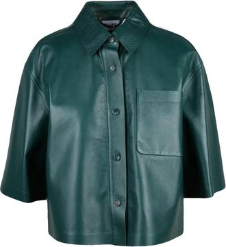 Max Mara Dames, Blouses & Shirts, Groen, Maat: 4XS Leer