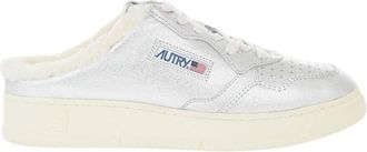 Autry Silver Metallic Leather Sneakers