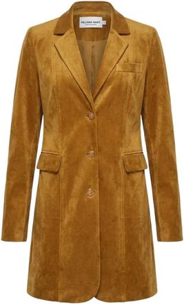 Hart by Helena Hart 7624 Tuxy Velour Blazer - Dames - Blazers - Geel - XS - Leer - Jassen