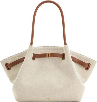 JW PEI Hana Medium Tote Bag - Dames - Shoppers - Bruin - ONE Size - Katoen - Tassen