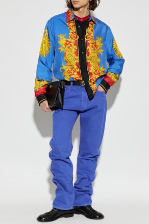 Versace Long Sleeve T-shirt, Mens, Black