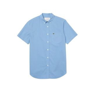 Lacoste Camicia a maniche corte con micro fantasia a quadri - - Shirts - Uomo - Blu - S
