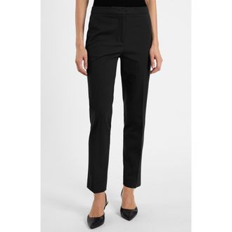 Santorelli Ranna Straight-Leg Ankle Pant in Onyx at Nordstrom, Size 12