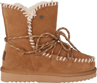 Warmbat Suede Warmlined Enkellaarzen - Beige - Dames - Winterlaarzen - Bruin - 37 EU - Su&egrave;de - Schoenen