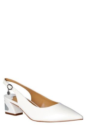 J. Reneé J.Renée Shayanne Slingback Pointed Toe Pump in White at Nordstrom, Size 5.5