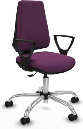 Piqueras y Crespo Piqueras Y Crespo - Elche Cp Similpiel Morado Brazos Fijos Base Cromada Ruedas Nailon 65mm