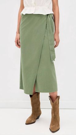 The Great. Wrap Skirt In Classic Army