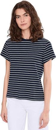 Pact Organic Cotton Slub Crew Neck T-Shirts Womens Clothing Saranac Stripe : XL