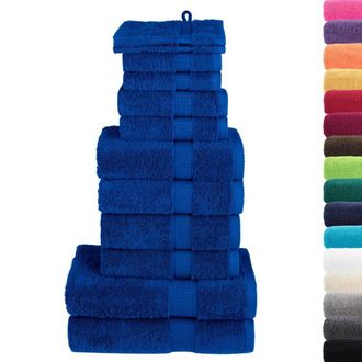 Berkfield Home 12 Piece Premium Towel Set SOLUND Blue 600 gsm