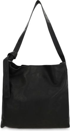 Ann Demeulemeester Borsa a spalla in pelle - Nero