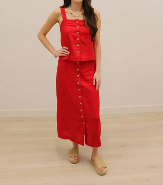 Blu Pepper Westerly Tank And Skirt Set In Red