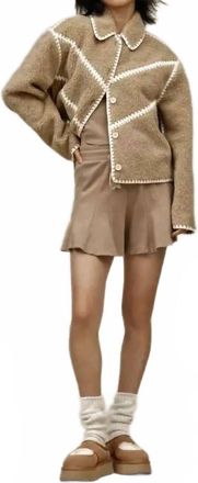 UGG Womens Fluff Shell Jacket In Sand Heather