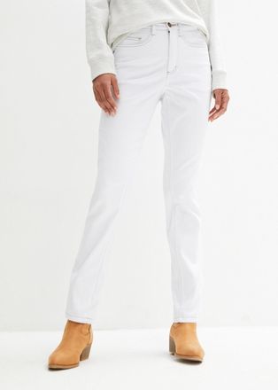 Bonprix Straight-Jeans BONPRIX, Damen, Gr. 38, N-Gr, wei&szlig; twill (l&auml;nge: regul&auml;r), Denim/Jeans, Obermaterial: 97% Baumwolle, 3% Elasthan, regular fit, Jeans St