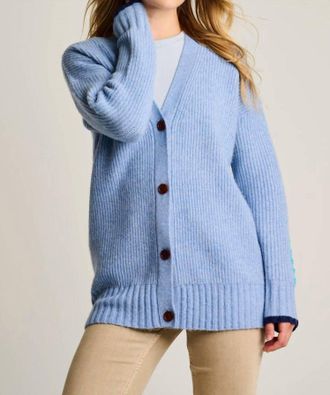 Lisa Todd Shale It Up Cardigan In Blue Wash