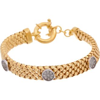 Meshmerise Diamond Circle Chain Bracelet - 0.15ct. in Yellow Gold at Nordstrom Rack