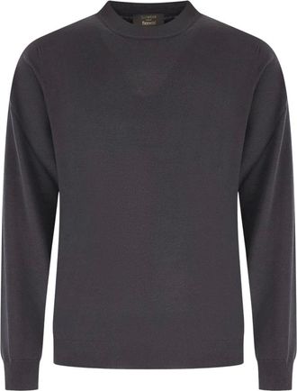 Zanone Trui met ronde hals - Heren - Truien - Grijs - Maat: 2XL Wol