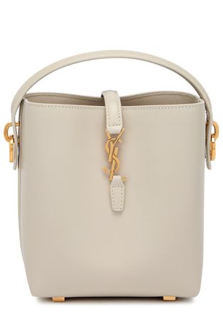 Saint Laurent Le 37 Mini Leather Bucket bag - White - One Size