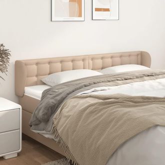 vidaXL Cabecero De Cuero Sint&eacute;tico Color Capuchino 183x23x78/88 Cm Vidaxl