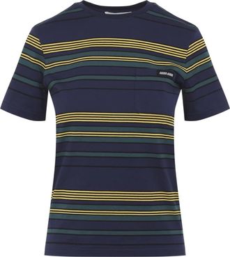 Miu Miu Katoenen T-shirt - Dames - T-shirts - Veelkleurig - XS - Katoen - Tops