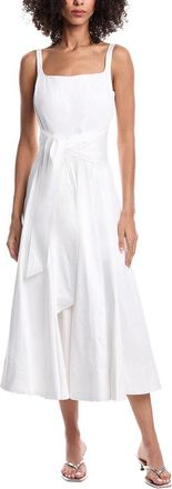 Toccin Cady Tie Front Corset Midi Dress