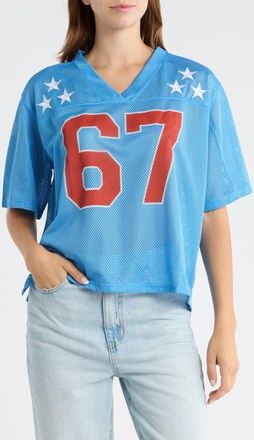 PacSun 67 Star Graphic Mesh Jersey in Blue at Nordstrom, Size Xx-Small