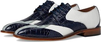 Stacy Adams Tristano Bike Toe Lace-Up Mens Lace Up Wing Tip Shoes Dark Blue : 10.5 M, Leather