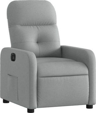 vidaXL Sill&oacute;n Reclinable El&eacute;ctrico Tela Gris Claro Vidaxl
