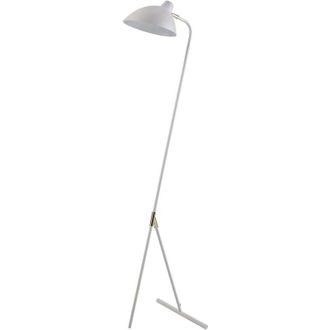 Teamson Home Teamson Home Delicata Monopod Standard Task Floor Lamp with White Shade, Reading Spot Light, Modern Tall Lighting for Living Room or Office