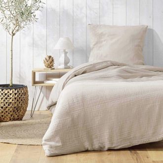 HOME MAISON Juego de cama en gasa de algod&oacute;n